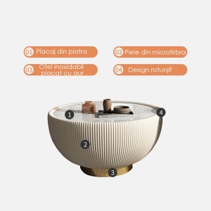 Masa living Bound set 2 bucati, masa cafea Homedit