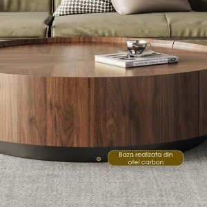 Masa living premium RoundWood, masa cafea, Homedit