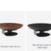 Set de mese de cafea Pureview din lemn de nuc și oțel galvanizat, cu design modern și finisaje premium. Eleganță naturală și str