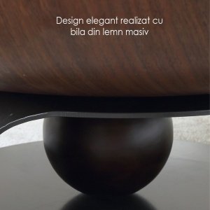 Set de mese de cafea Pureview din lemn de nuc și oțel galvanizat, cu design modern și finisaje premium. Eleganță naturală și str