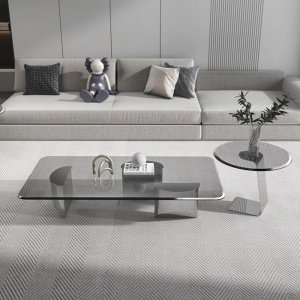 Masa living premium GlassySquare, masa cafea, Homedit