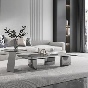 Masa living premium GlassySquare, masa cafea, Homedit