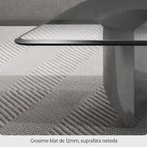 Masa living premium GlassySquare, masa cafea, Homedit