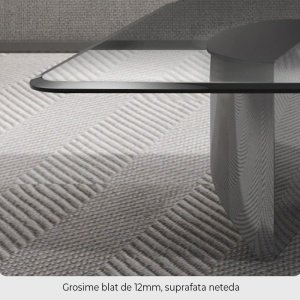 Masa living premium GlassySquare, masa cafea, Homedit