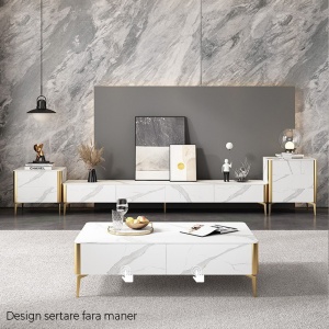 Set comoda tv, masa cafea si console Goldstone, masa living