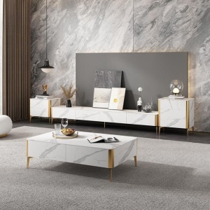 Set comoda tv, masa cafea si console Goldstone, masa living