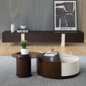 Set comoda tv si masa cafea premium Oak, Homedit