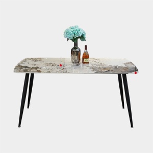 Masa dining lemn si piatra naturala Highness, masa bucatarie