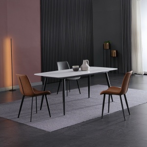 Masa dining lemn si piatra naturala Highness, masa bucatarie