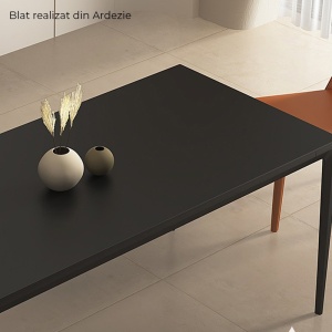 Masa living aluminiu si piatra naturala premium Easys, Homedit