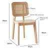 Scaun lemn de cauciuc premium Rita, scaun lemn si ratan, Homedit