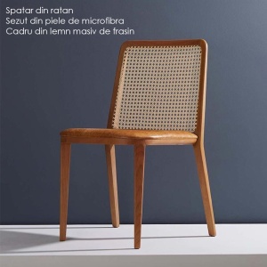 Scaun lemn masiv premium Sunlit, Homedit