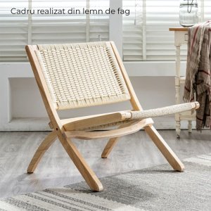 Scaun pliabil din lemn masiv premium Element, Homedit