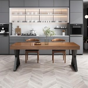 Masa dining din lemn masiv Genesis, masa bucatarie Homedit
