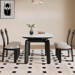 Masa extensibila 80 - 130 cm lemn masiv Cedric, masa bucatarie, masa dining Homedit