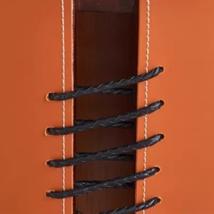 Set Comoda TV si masuta cafea premium, lemn masiv si piele Malibu, Homedit