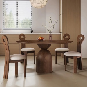 Masă Africa din lemn de frasin, masa rotunda cu diametru 120 cm | Homedit