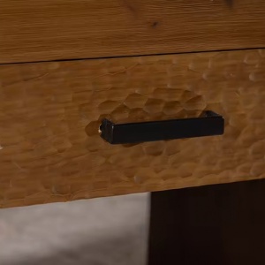 Noptiera, 58 cm x 51 cm x 45 cm din lemn masiv Wabi D, Homedit