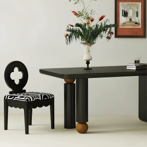 Masa dining sau birou din lemn de stejar 140 cm Gaoli, Homedit