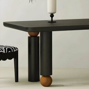 Masa dining sau birou din lemn de stejar 140 cm Gaoli, Homedit