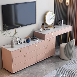 Masa de toaleta premium, masa make-up Glam 150 cm x 40 cm x 60 cm, Homedit