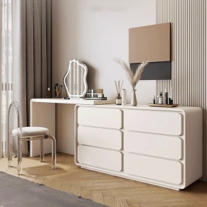 Masa de toaleta extensibila, masa make-up Beaus 120 cm x 40 cm x 73 cm, Homedit