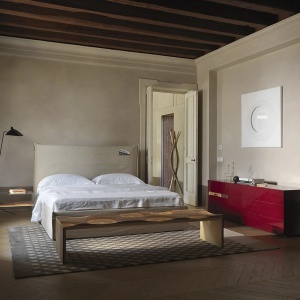 Banca premium din lemn masiv de frasin Ripples 160x45x40 cm