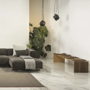 Banca premium din lemn masiv de frasin Ripples 160x45x40 cm