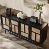 Consola mobilier premium, comoda Manhattan din lemn masiv de frasin 180 cm x 86 cm x 45 cm, Homedit