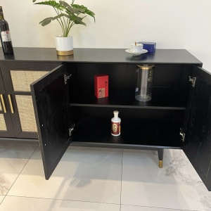 Consola mobilier premium, comoda Manhattan din lemn masiv de frasin 180 cm x 86 cm x 45 cm, Homedit