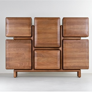 Consola mobilier/ comoda Archi din lemn de frasin 130 cm x 95 cm x 35 cm, Homedit