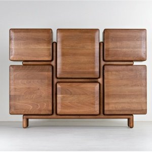 Consola mobilier/ comoda Archi din lemn de frasin 130 cm x 95 cm x 35 cm, Homedit