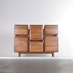 Consola mobilier/ comoda Archi din lemn de frasin 130 cm x 95 cm x 35 cm, Homedit