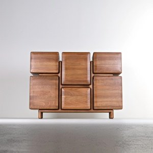 Consola mobilier/ comoda Archi din lemn de frasin 130 cm x 95 cm x 35 cm, Homedit