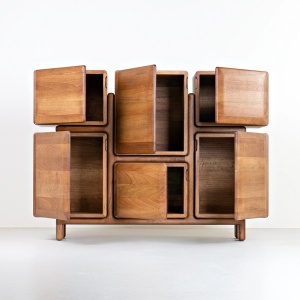 Consola mobilier/ comoda Archi din lemn de frasin 130 cm x 95 cm x 35 cm, Homedit