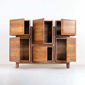 Consola mobilier/ comoda Archi din lemn de frasin 130 cm x 95 cm x 35 cm, Homedit