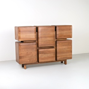 Consola mobilier/ comoda Archi din lemn de frasin 130 cm x 95 cm x 35 cm, Homedit