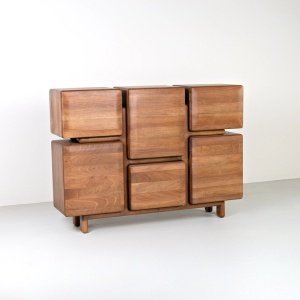 Consola mobilier/ comoda Archi din lemn de frasin 130 cm x 95 cm x 35 cm, Homedit