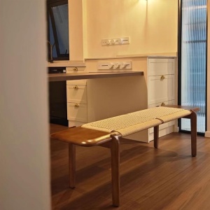 Banca premium din lemn masiv de frasin Yamask, 160x43x42 cm