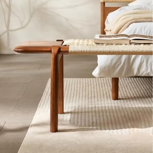 Banca premium din lemn masiv de frasin Yamask, 160x43x42 cm