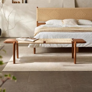 Banca premium din lemn masiv de frasin Yamask, 160x43x42 cm