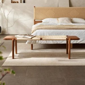 Banca premium din lemn masiv de frasin Yamask, 160x43x42 cm