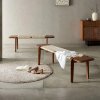 Banca premium din lemn masiv de frasin Yamask, 160x43x42 cm