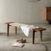 Banca premium din lemn masiv de frasin Yamask, 160x43x42 cm