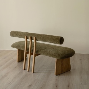 Banca premium din lemn masiv de frasin Jazzy, 120x45x75