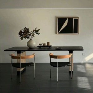 Masa dining din lemn masiv de stejar Tyler, Homedit