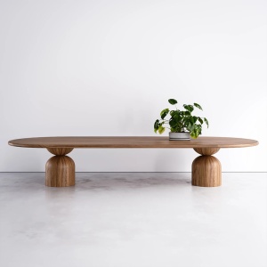 Masa premium din lemn masiv furnir 180 cm x 80 cm x 75 cm DoubleBell, Homedit