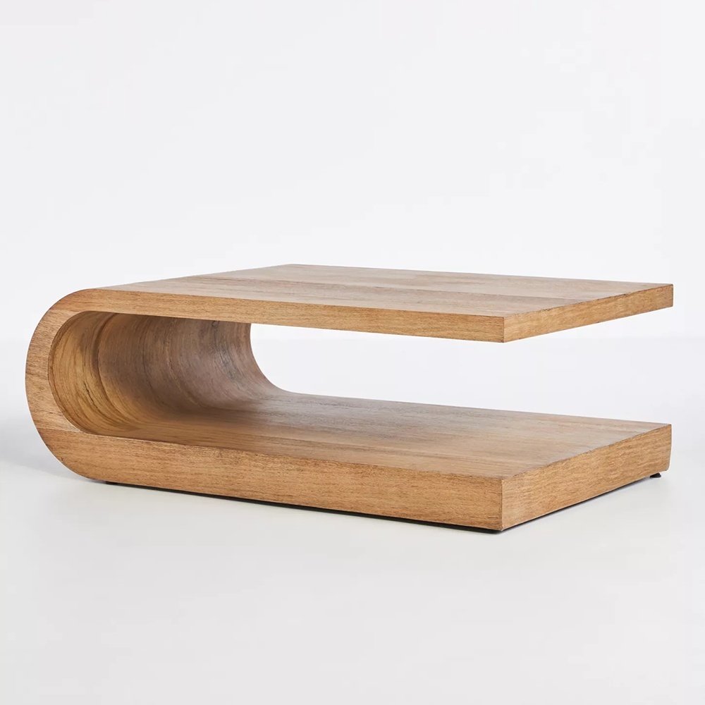 Masuta de cafea Palms din lemn masiv, 122 cm x 76 cm x 43 cm, Homedit