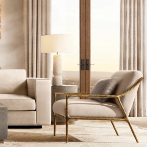 Scaun premium Thaddeus din fier forjat, 68 x 82 x 76 cm Homedit