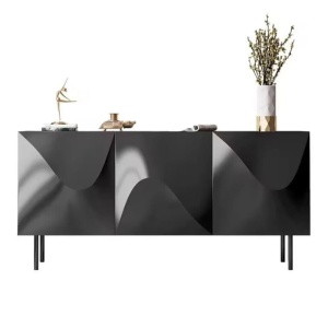 Consola Mobilier Premium Vertigo Black, 140 x 45 x 85 cm Homedit